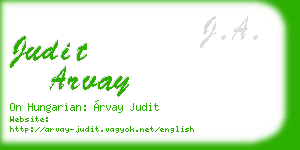 judit arvay business card