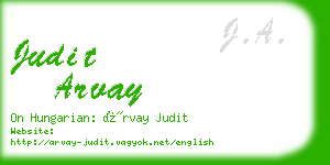 judit arvay business card